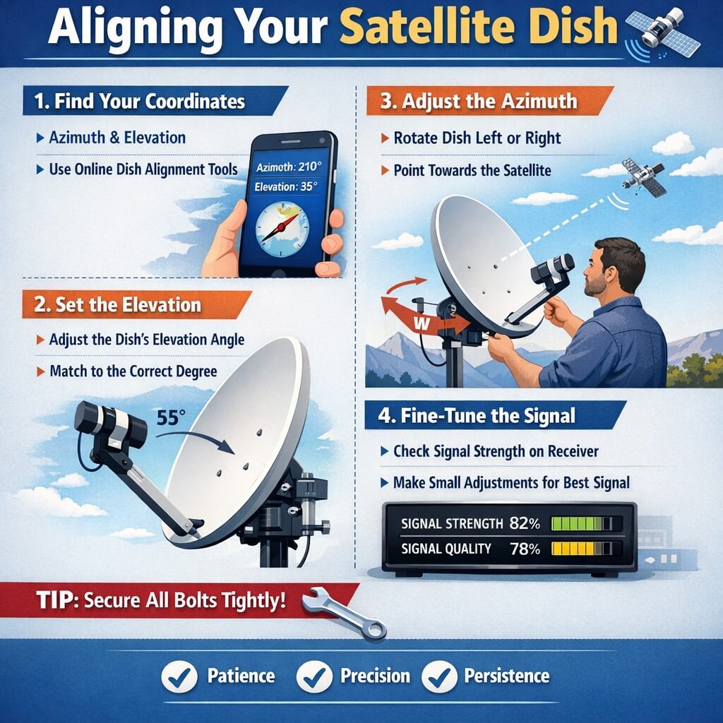 aligning your satellite dish in the west midlands